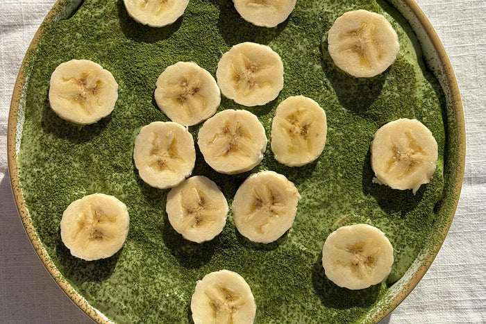 Matcha banana pudding